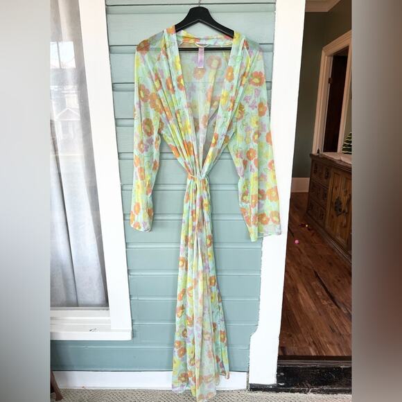 Savage x Fenty Free Spirit Floral Mesh Full-Length Robe Flower Power date M/L - Picture 2 of 8